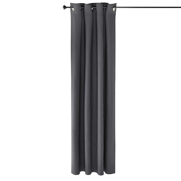 Highkey Collins Blackout Curtain, 52 x 84 in. - 1 Panel - Dark Grey LR1582444 - main